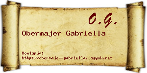 Obermajer Gabriella névjegykártya